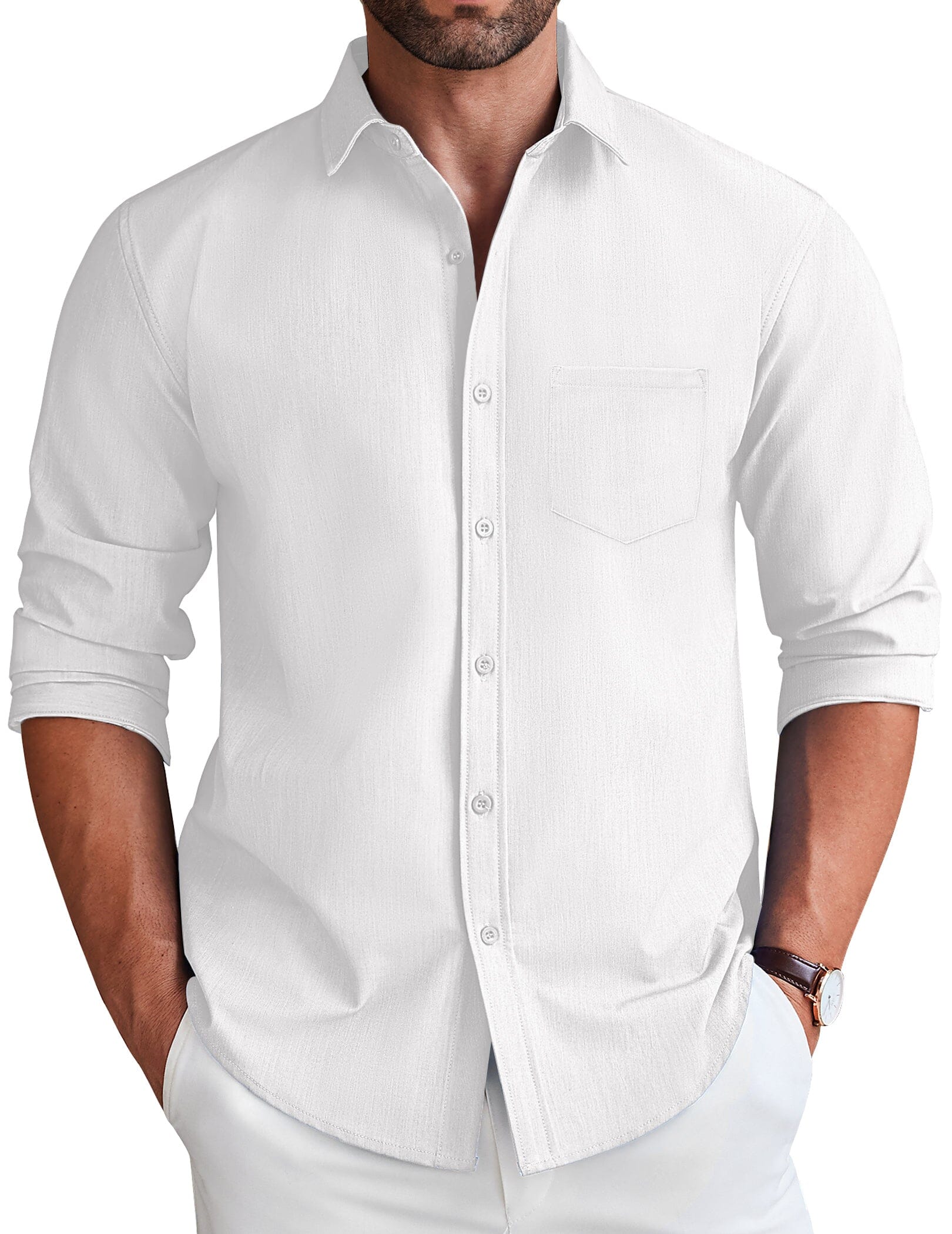 Casual Faux Denim Shirt
