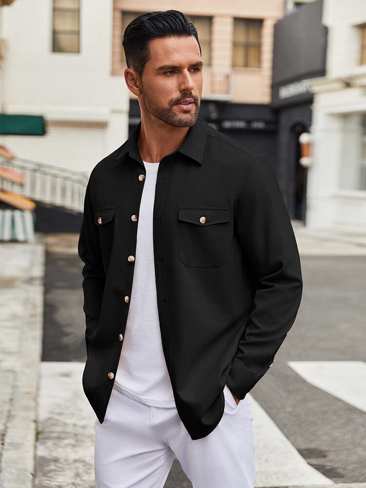 Casual Lightweight Shirt Jacket