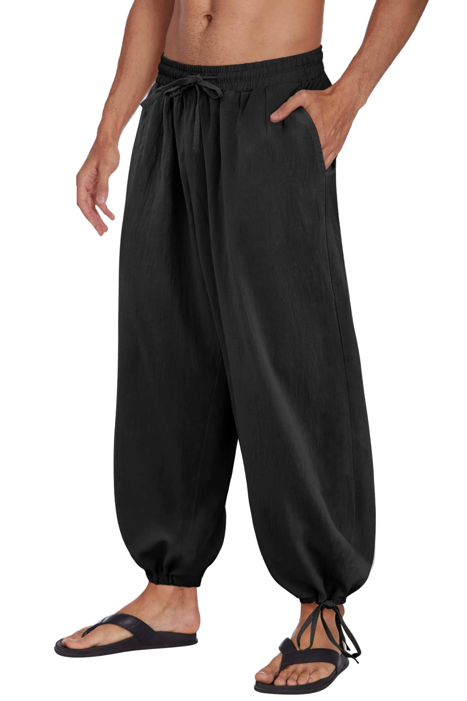Cotton Linen Style Loose Yoga Pants