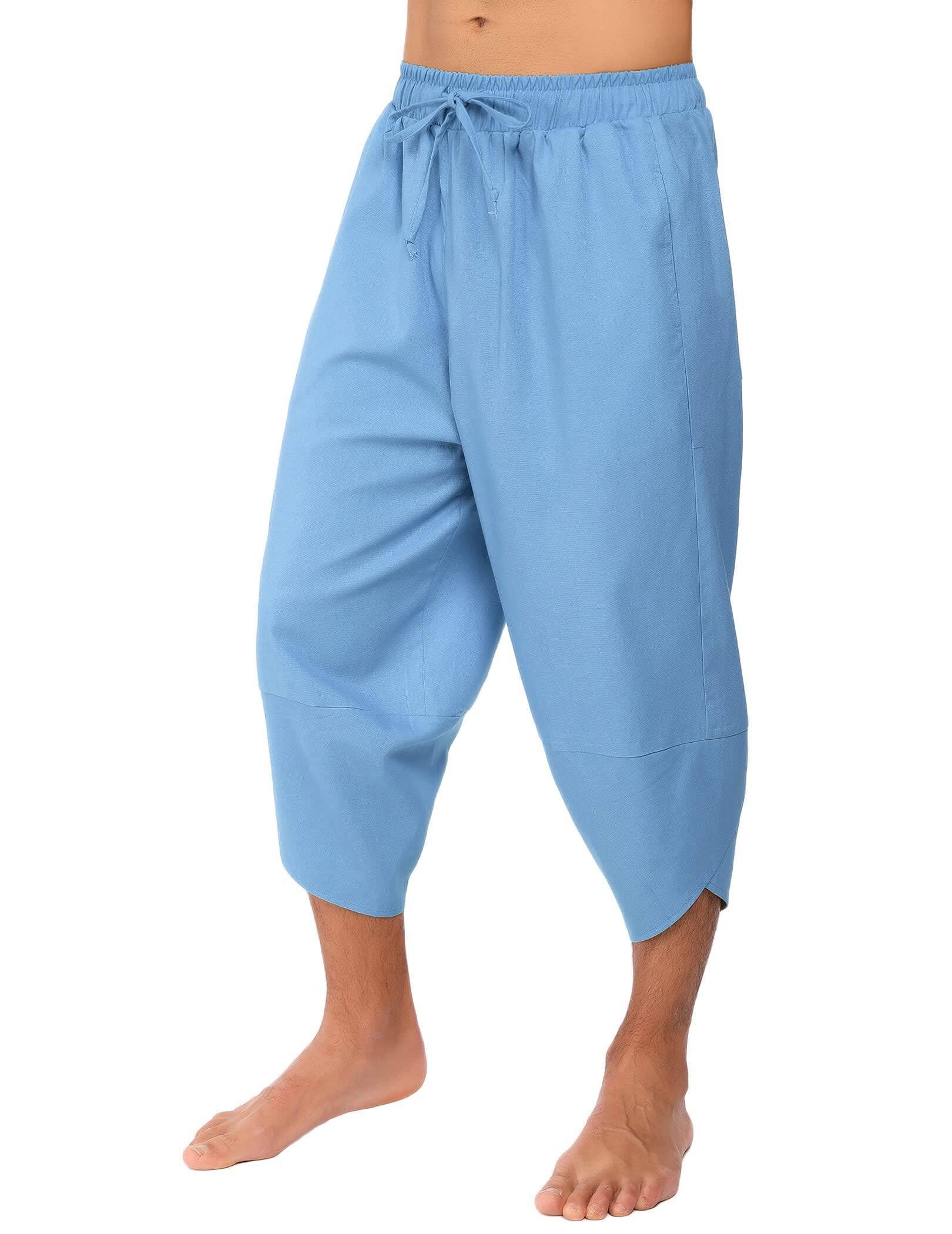 Linen Style 3/4 Shorts Yoga Trousers
