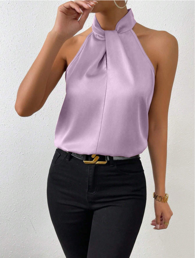Women's Knot Neck Style top | Silk
