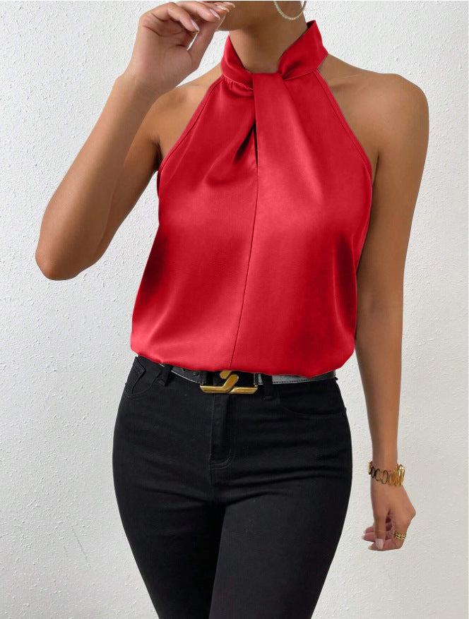Women's Knot Neck Style top | Silk