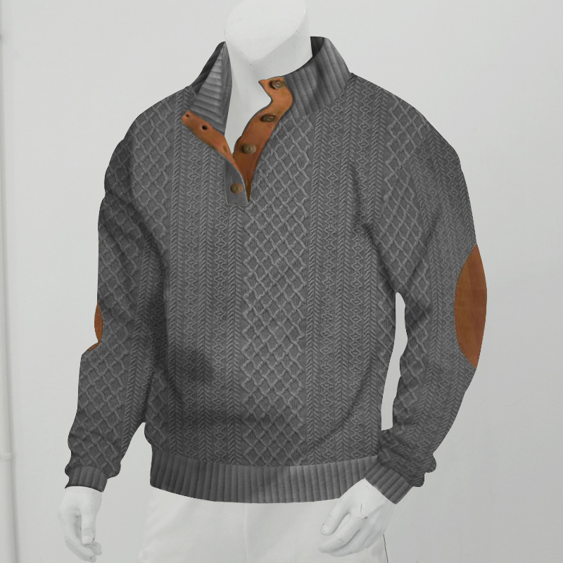 Men's  Long Sleeve Cashmere Sports Sweater