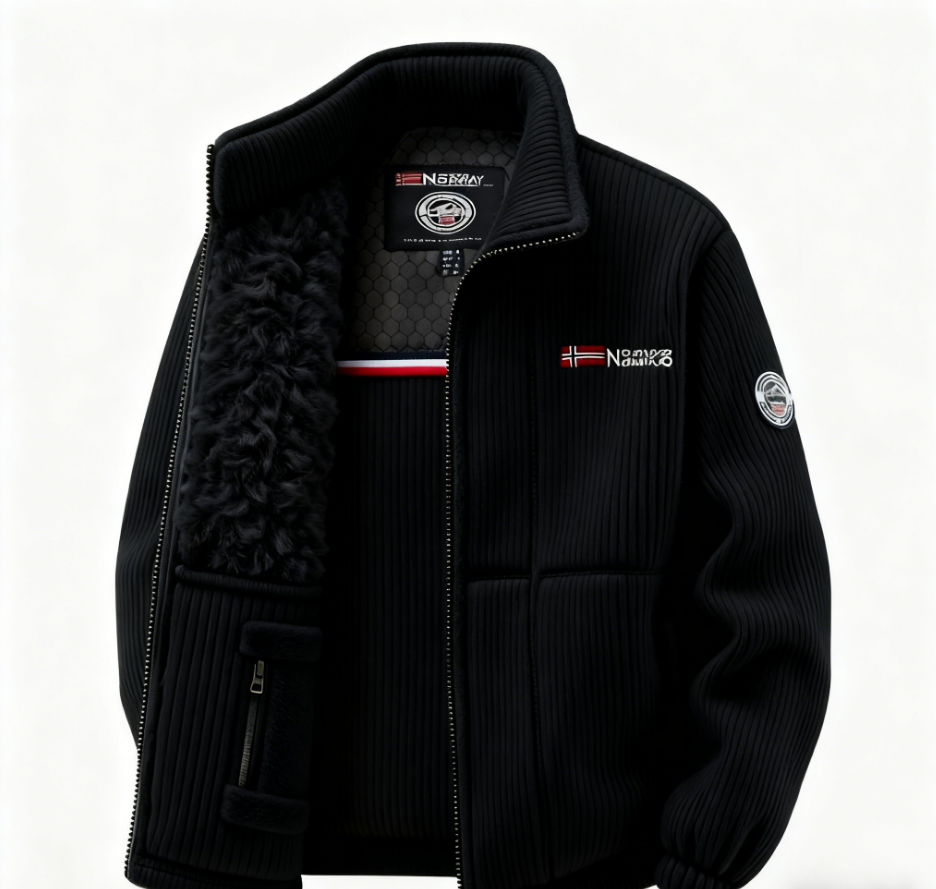 🔥🔥New cashmere wool men’s outdoor stand collar fleece jacket