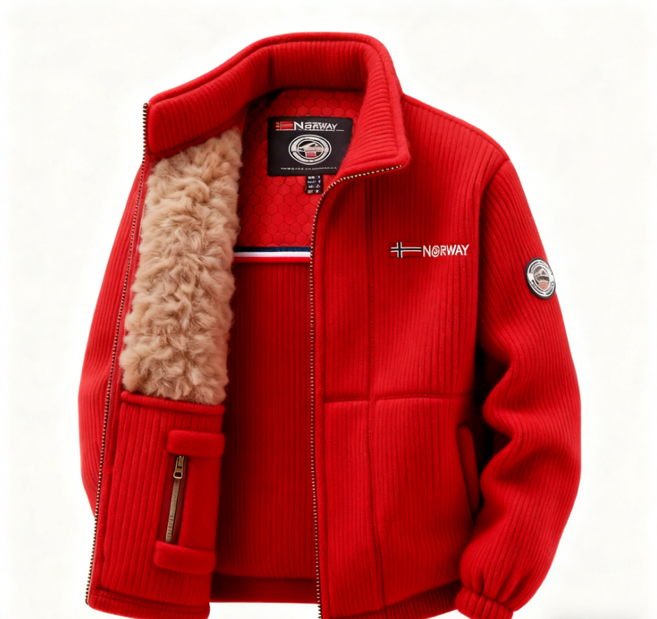 🔥🔥New cashmere wool men’s outdoor stand collar fleece jacket