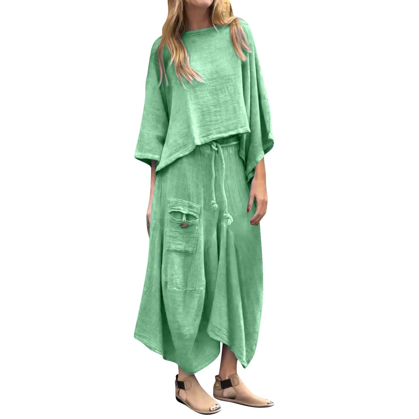Spring and autumn women's casual solid color loose skirt two-piece suit