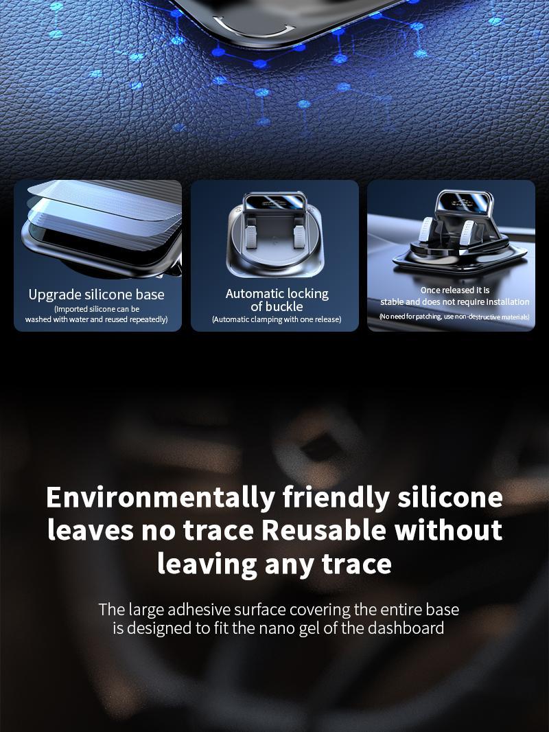 Car Phone Mount with Strong Suction Cup &ndash; 360 &deg;   Rotation, Adjustable Viewing Angles, Anti-Slip Holder for All Phones.