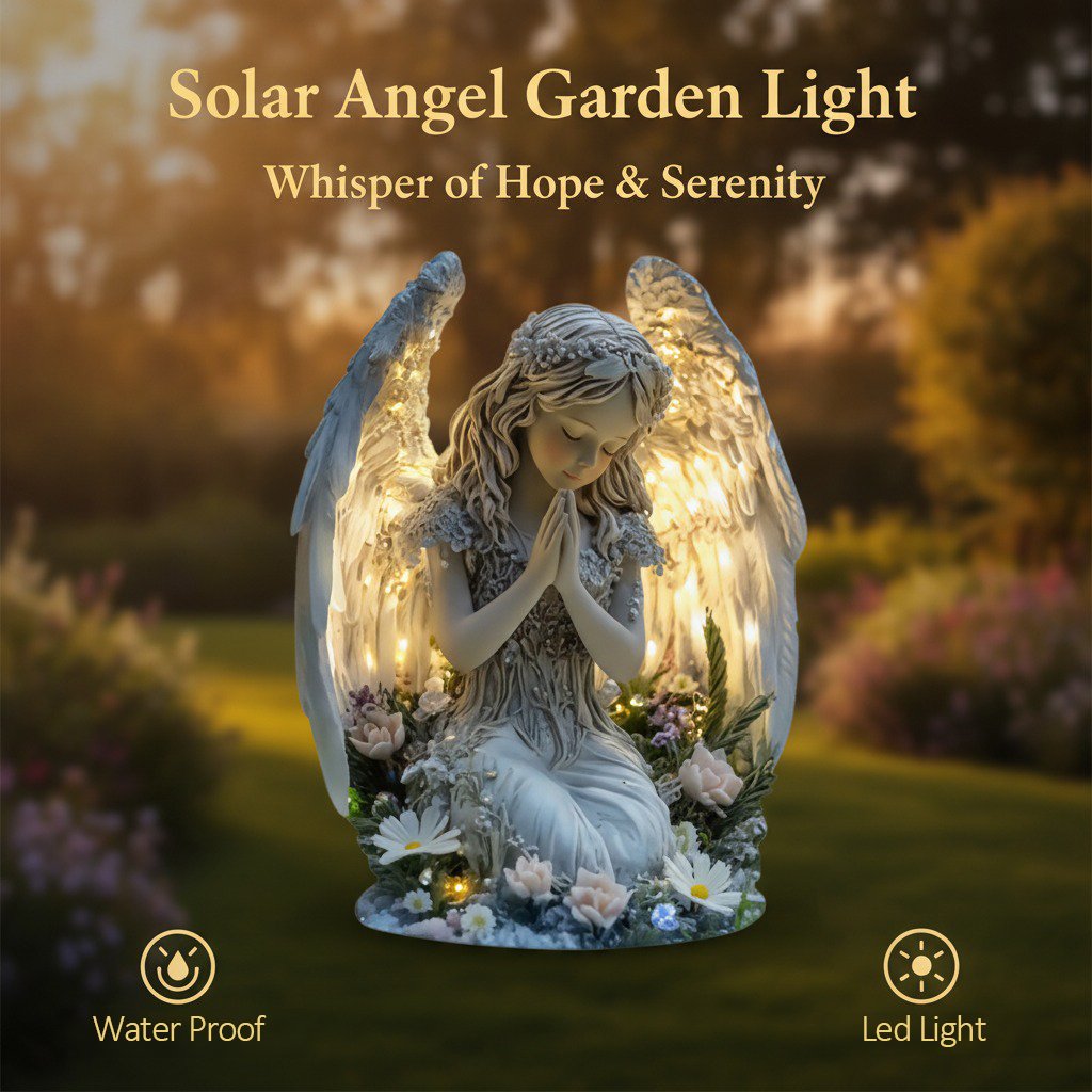 ❤️ Guardian Angel Statue With Light
