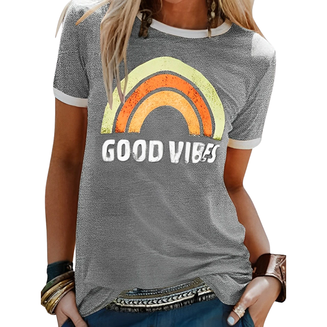 Women's Good Vibes T-Shirt | Round Neck