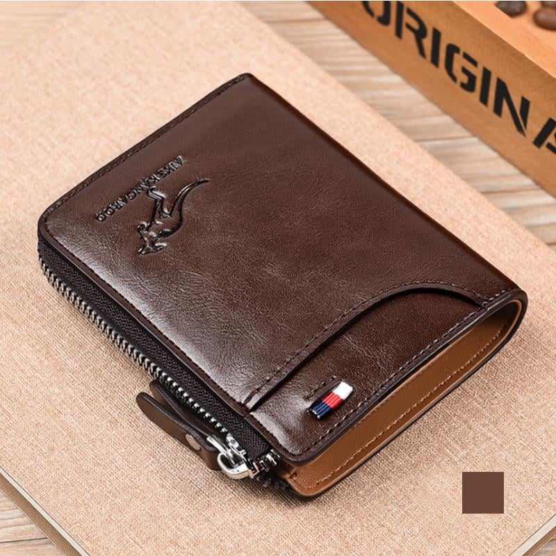 🏆🎁Men Wallet Zipper  Purse ( RFID PROTECTED )