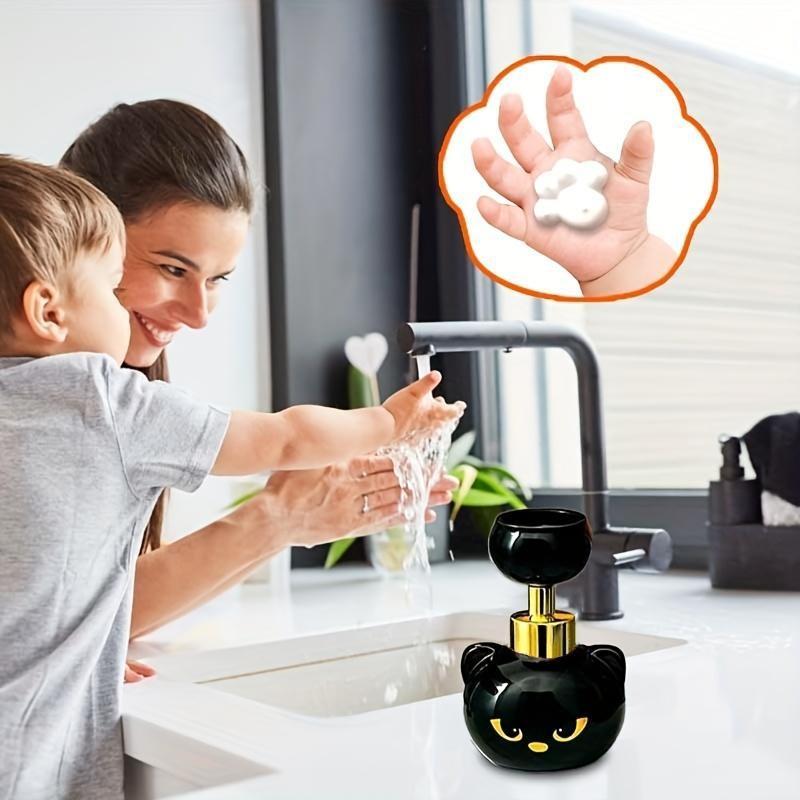 Cat Paw Foam Soap Dispenser Cute Refillable Foaming Pump That Prints Paw-Shaped Foam Fun Bathroom  Kitchen Hand Soap Bottle for Kids, Cat Lovers &Holiday Gift