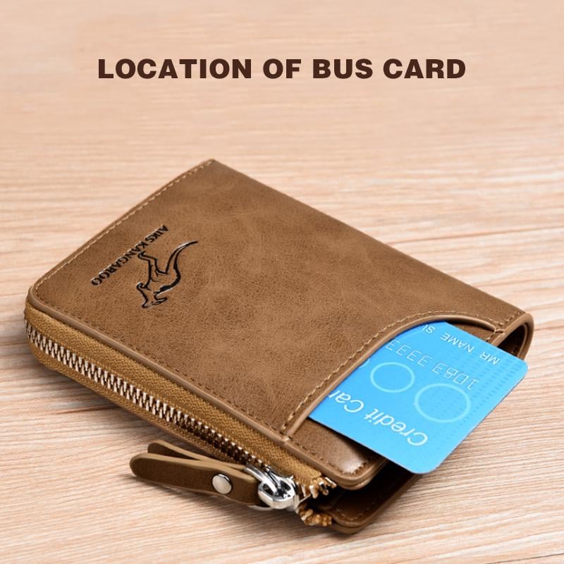 🏆🎁Men Wallet Zipper  Purse ( RFID PROTECTED )