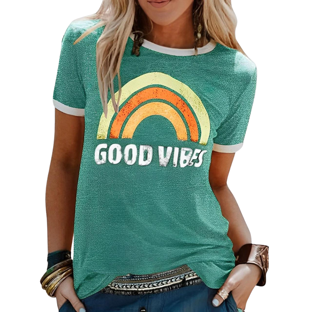 Women's Good Vibes T-Shirt | Round Neck