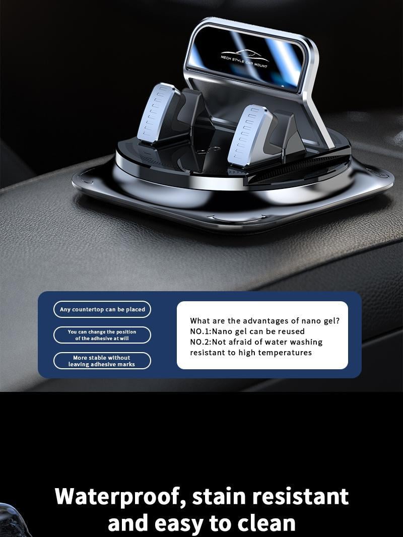 Car Phone Mount with Strong Suction Cup &ndash; 360 &deg;   Rotation, Adjustable Viewing Angles, Anti-Slip Holder for All Phones.