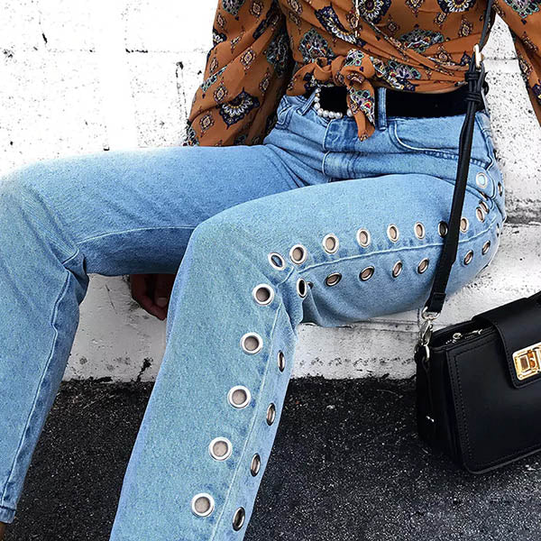 Women’s Grommet Jeans | Fashion-Forward