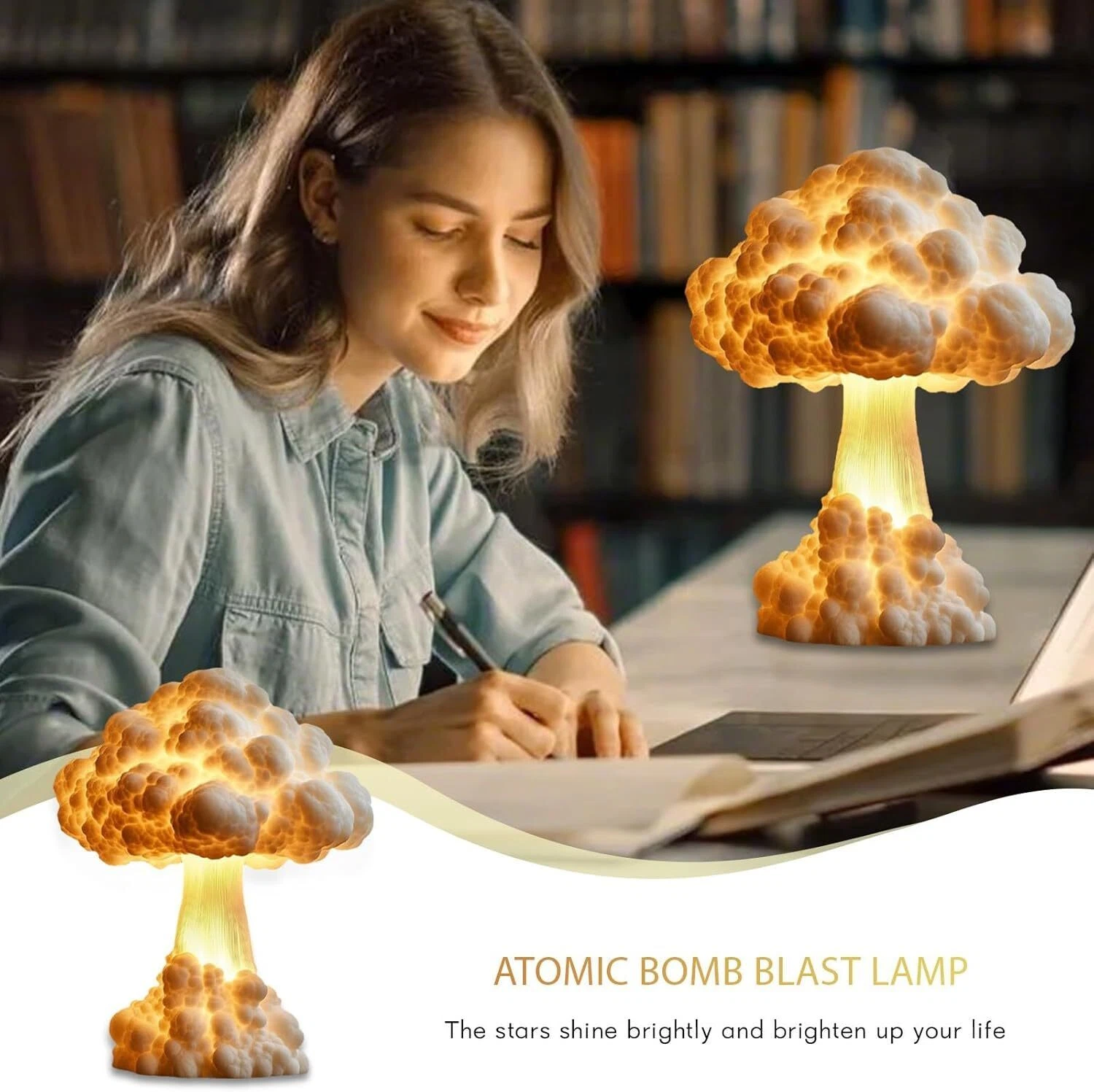 SheremArt Mushroom Cloud Lamp -A Sculptural Blast of Light That Redefines Home Decor