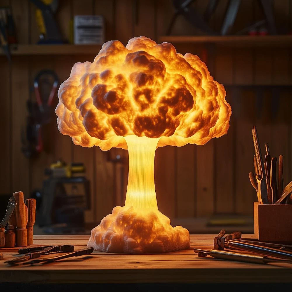 SheremArt Mushroom Cloud Lamp -A Sculptural Blast of Light That Redefines Home Decor