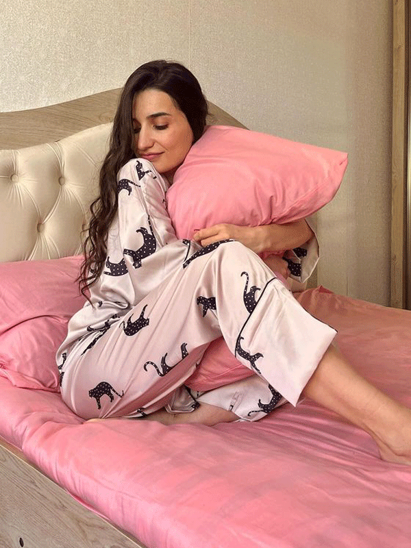 Clariz | Women Leopard Dolman Sleeve Pajamas Set | Stylish and Comfortable