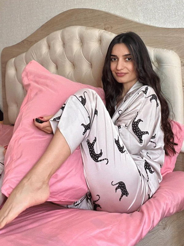 Clariz | Women Leopard Dolman Sleeve Pajamas Set | Stylish and Comfortable