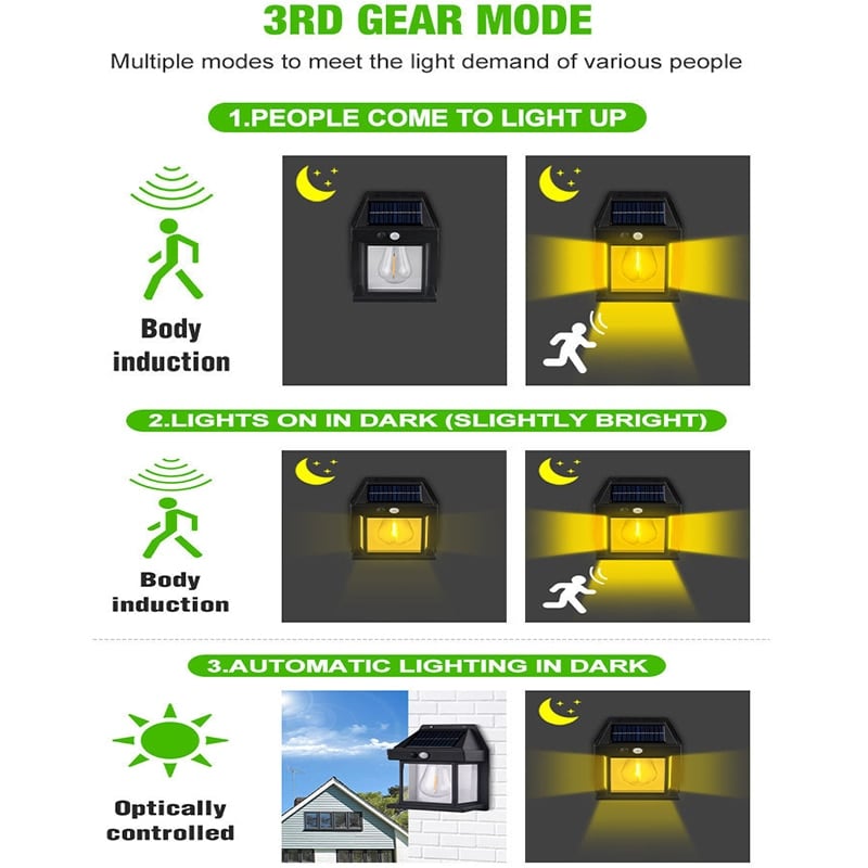2024 New solar wall lamp for outdoor use