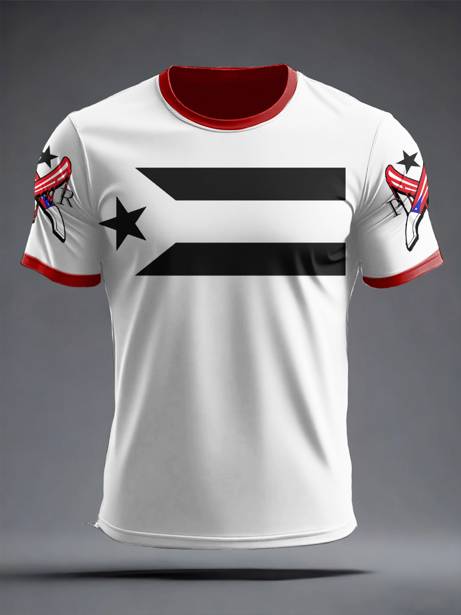 Men's Puerto Rico Art Printed T-shirt