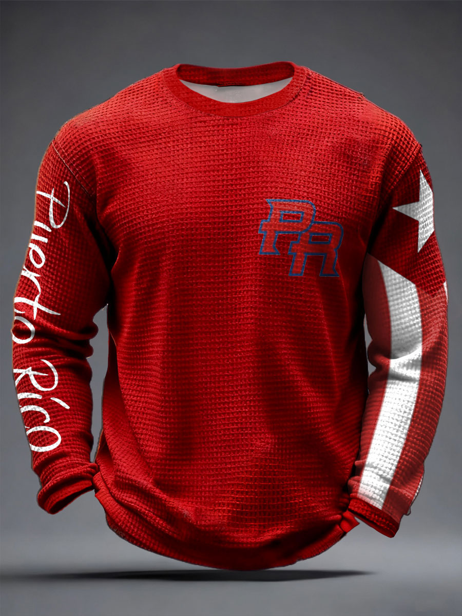 Men's Puerto Rico Printed Waffle Tops