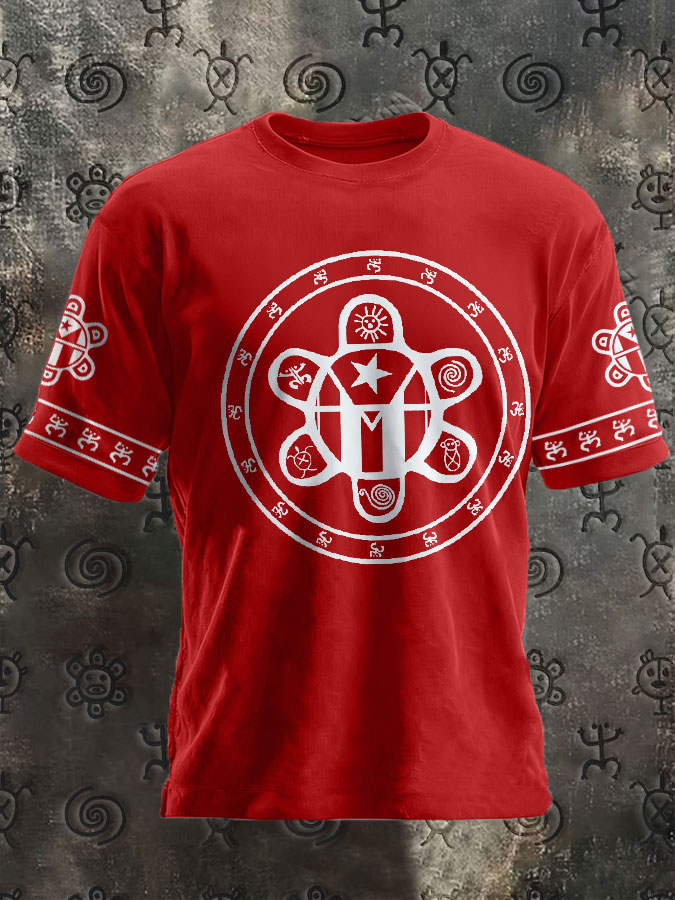 Unisex Puerto Rico Taino Art Proud Printed T-shirt