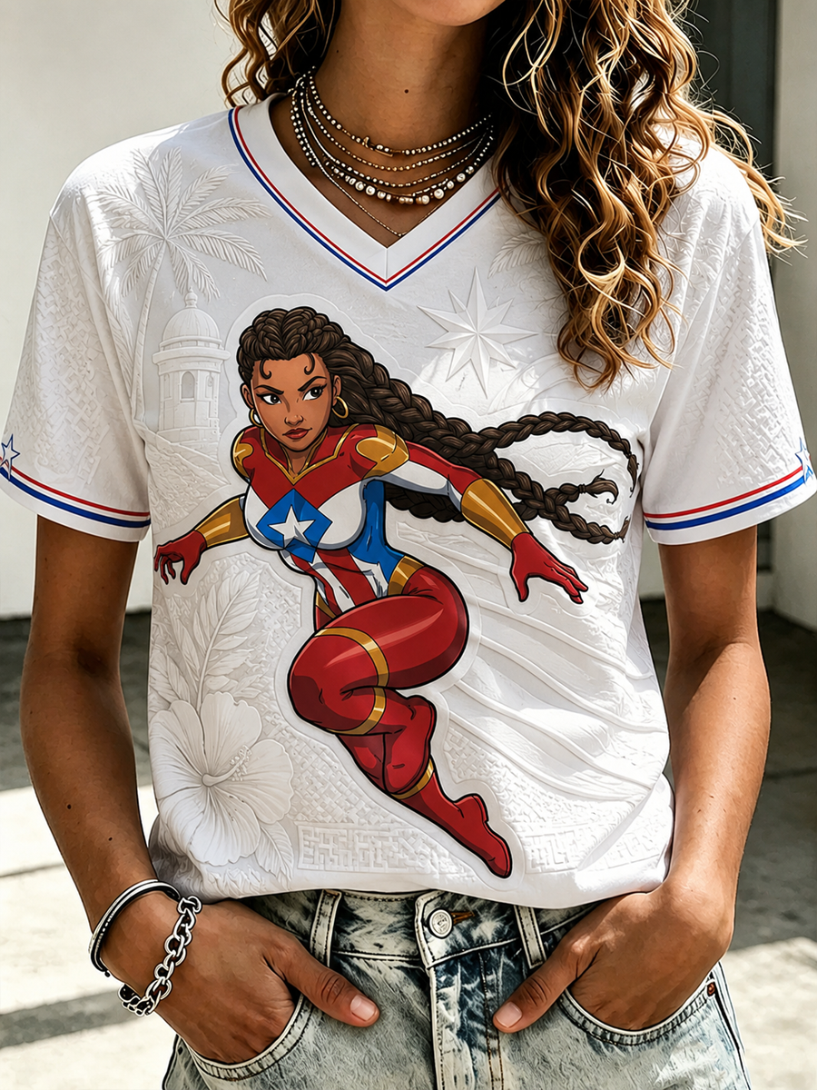 Women's Puerto Rico Printed short-sleeved T-shirt