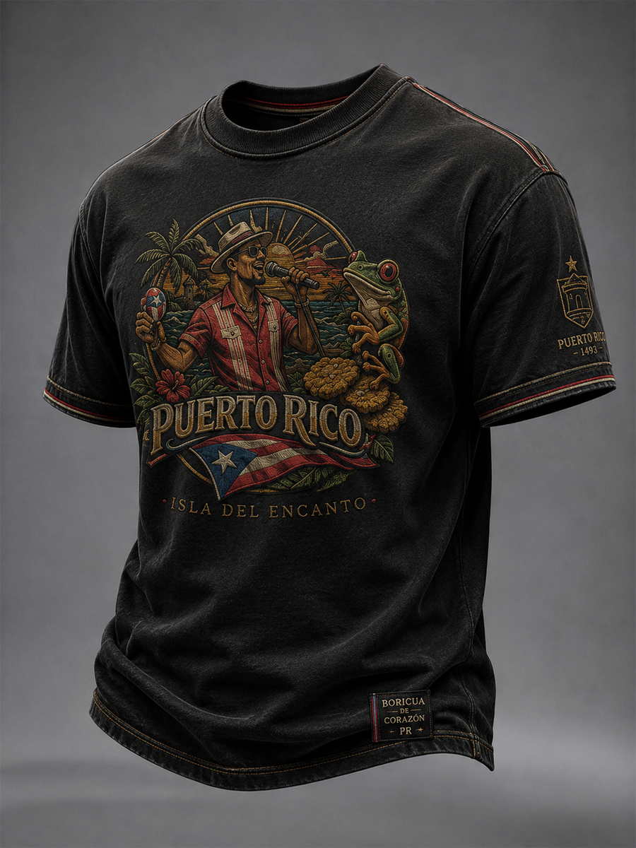 Men's Puerto Rico Printed short sleeves t-shirt