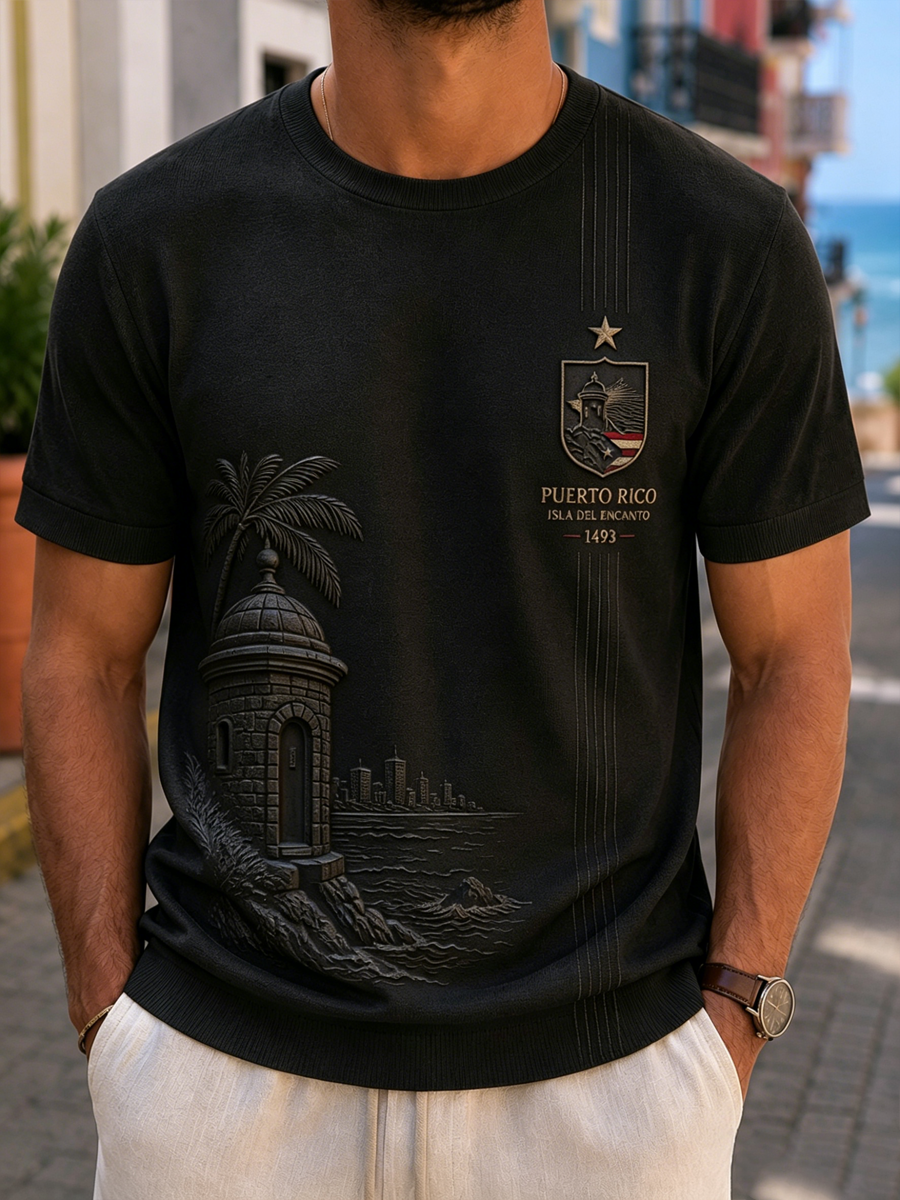 Men's Puerto Rico Printed short sleeves t-shirt