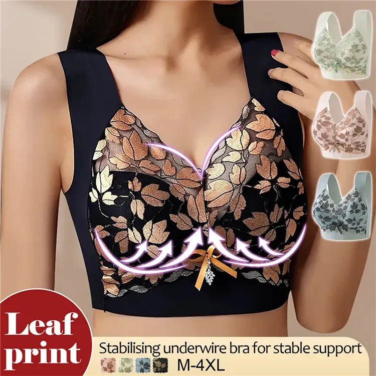 【3/6 db】 Csipke melltartó M-5L méretű acélgyűrű nélkül luxus gyönyörű hátul szexi lélegző varrat nélküli melltartó-tothousanpl