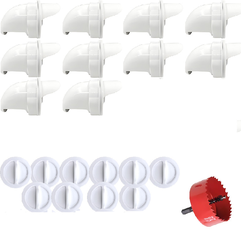 🐓【1*Perforátor + 10*etetők】Automatikus csirke-, kacsa- és libaetető