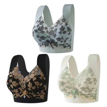 【3/6 db】 Csipke melltartó M-5L méretű acélgyűrű nélkül luxus gyönyörű hátul szexi lélegző varrat nélküli melltartó-tothousanpl