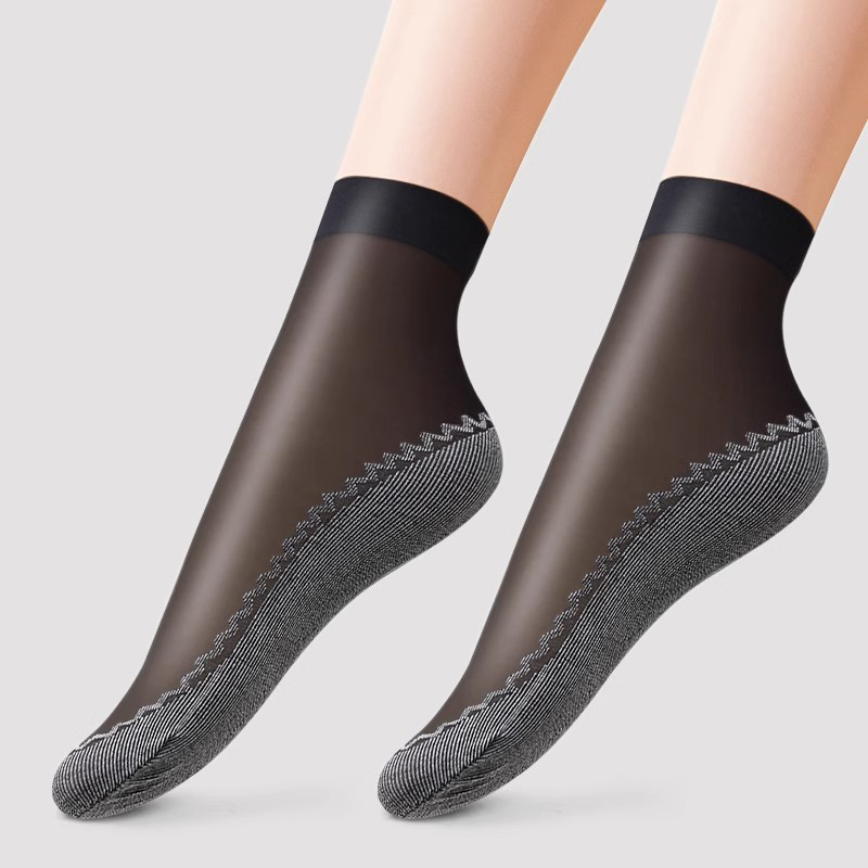 🔥【Korlátozott idejű ajánlat】🔥Rövid zokni pamuttalppal, fodros, csúszásgátló stílusú