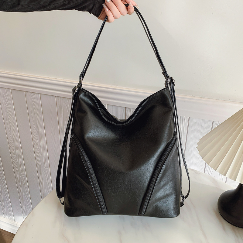 👝Divatos retró válltáska, nagy kapacitású, viselhető egy vállon, keresztben vagy mindkét vállon.