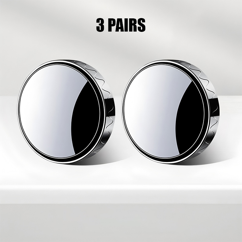 【3/6 pár】🚗🚗 Tolatótükör, autóhoz való kis kerek tükör, 360 fokos tapadókorongos, ultra-tiszta tükör.