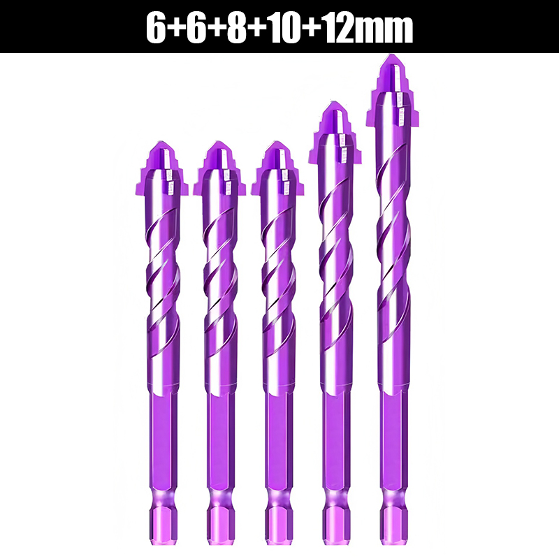 🧰⚒️【6-12 mm】Új, fogazott volfrám-karbid ötvözetből készült fúrófej, éles és kopásálló, alkalmas mind nedves, mind száraz fúráshoz otthonfelújítás során.