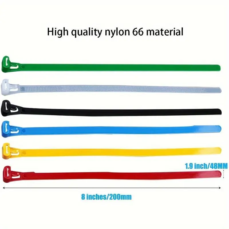 🔥🔥【Vásárolj 100-at, és kapsz 100-at ingyen】Levehető nejlon kábelkötegelő csipesz✅