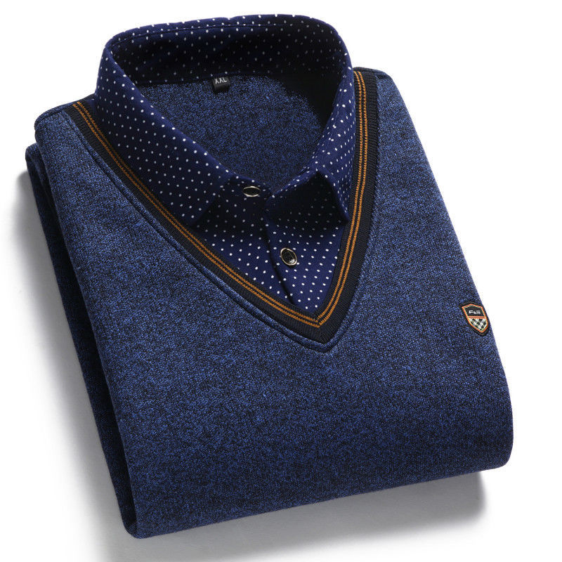 🔥[M-4XL] Férfi kötött ing bársony anyaggal a vastagabb, melegen tartó anyagért