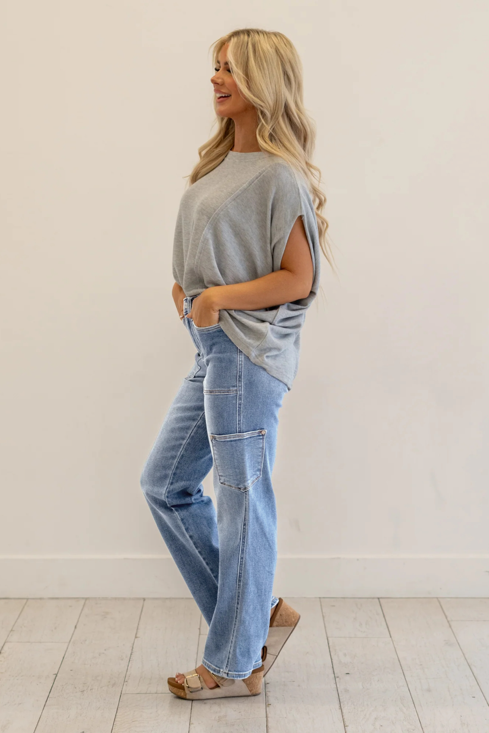 Tummy Control Straight Cargo Jeans (Buy 2 Free Shipping)