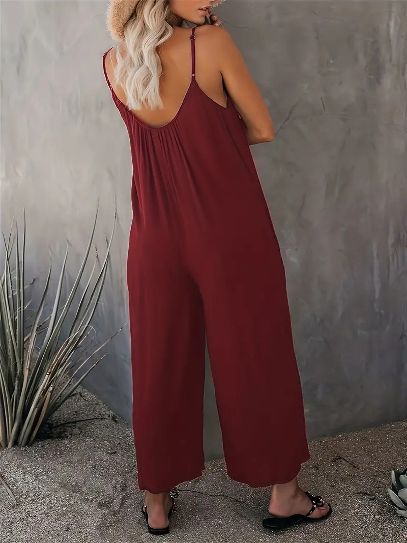Boho Spaghetti Ruched Jumpsuit, Casual Sleeveless Long Length Wide Leg Jumpsuit, Women's Clothing 55,169 reviews 4.6 All reviews are from verified purchases Item reviews (10,683) Provider reviews (55,169) Top 1% rated in Women's Jumpsuits Small 2 % True