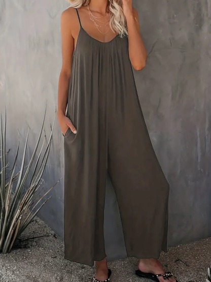 Boho Spaghetti Ruched Jumpsuit, Casual Sleeveless Long Length Wide Leg Jumpsuit, Women's Clothing 55,169 reviews 4.6 All reviews are from verified purchases Item reviews (10,683) Provider reviews (55,169) Top 1% rated in Women's Jumpsuits Small 2 % True