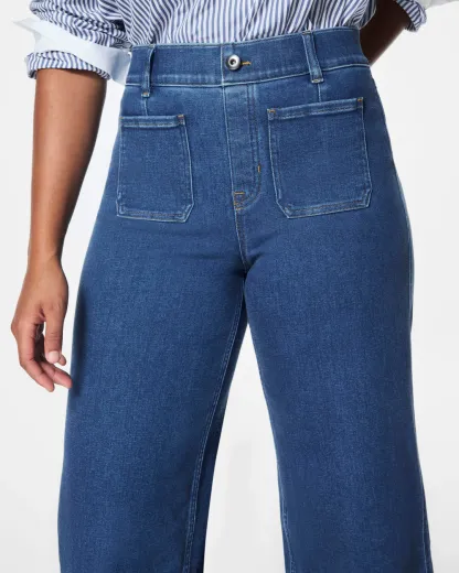 Tummy Control Cropped Wide-Leg Jeans(BUY 2 FREE SHIPPING)
