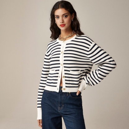 New Relaxed Emilie Stripe Cardigan (Buy 2 Free Shipping)