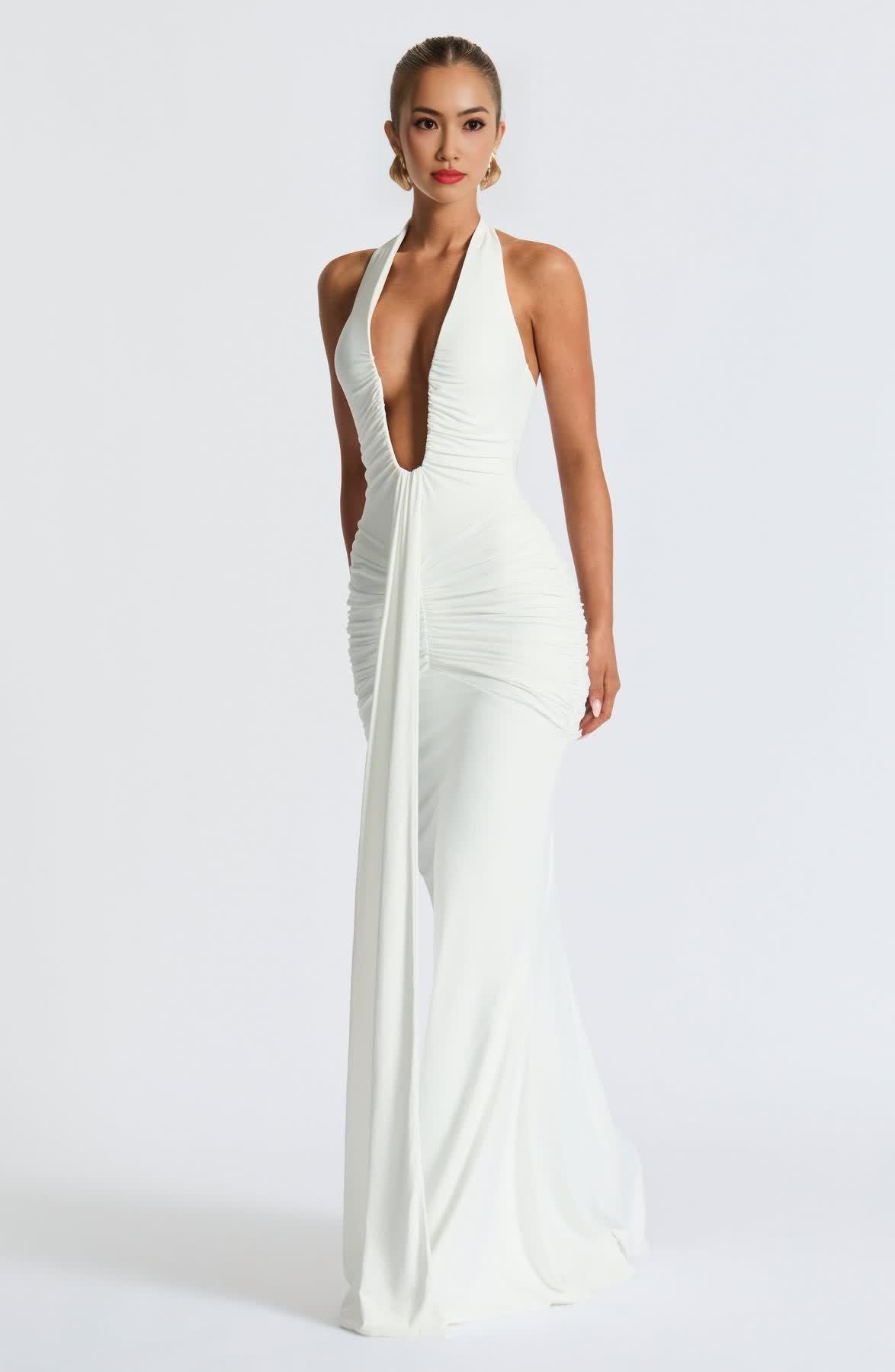 Rosetta Deep V Neck Maxi Dress (Buy 2 Free Shipping)