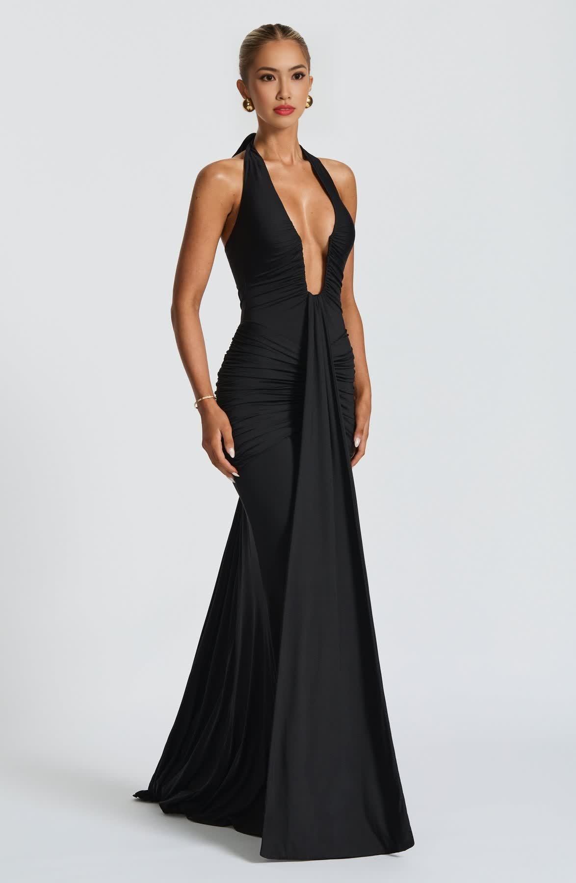 Rosetta Deep V Neck Maxi Dress (Buy 2 Free Shipping)