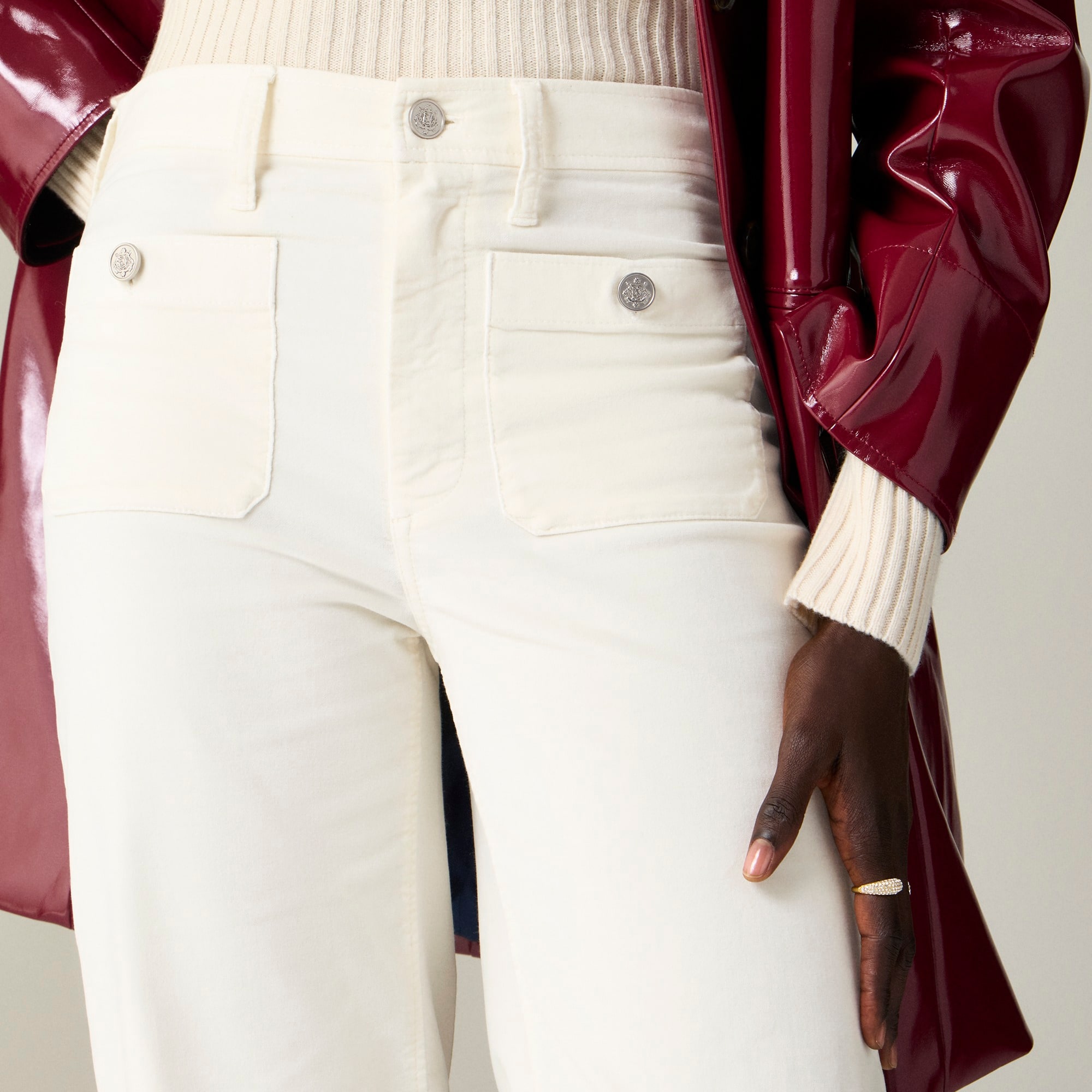 Wide Leg Velvet Sailor Trouser (Buy 2 Free Shipping)