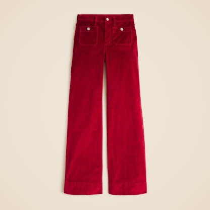 Wide Leg Velvet Sailor Trouser (Buy 2 Free Shipping)
