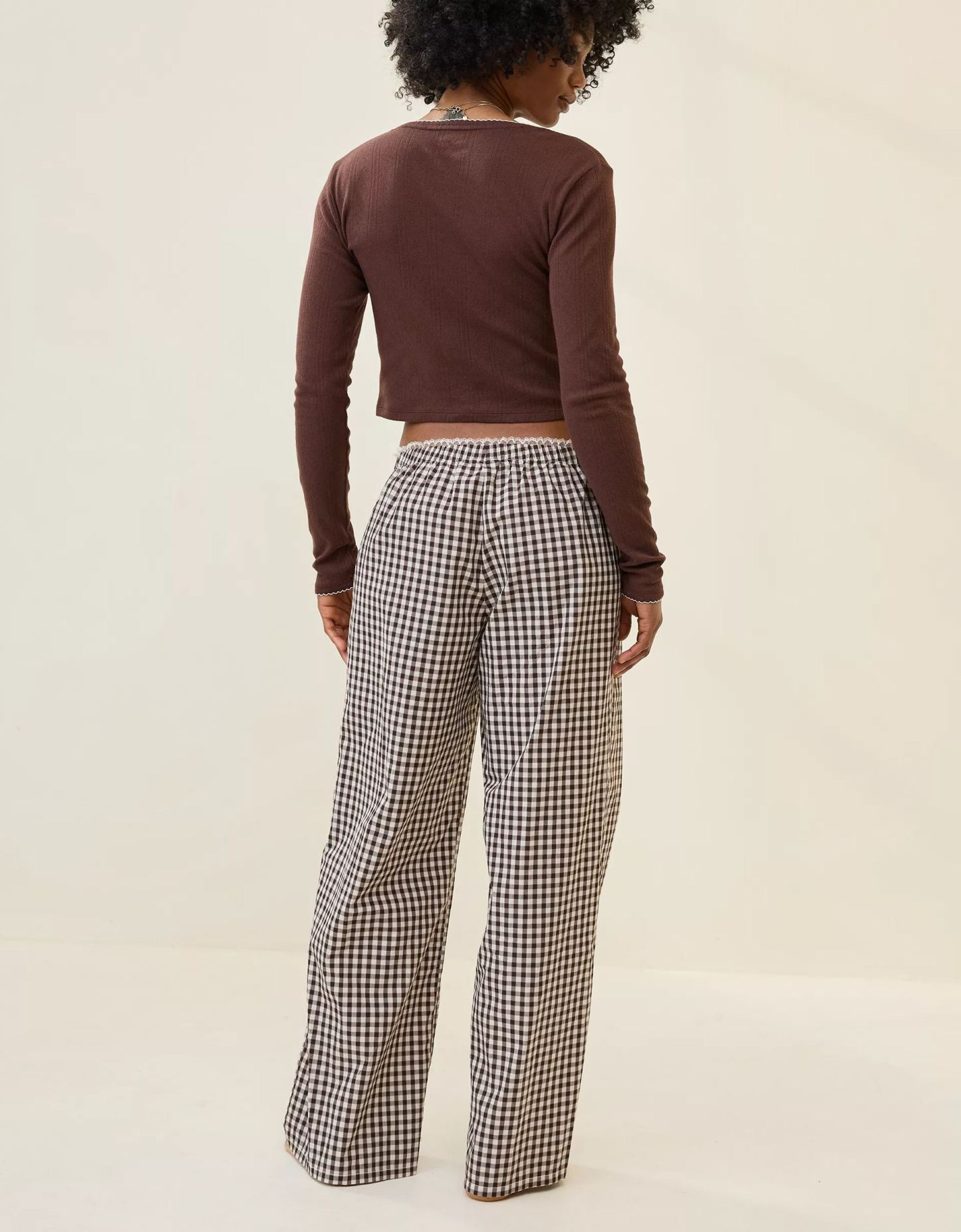 Off-Duty Wide Leg Poplin Trouser PJ(Buy 2 Free Shipping)