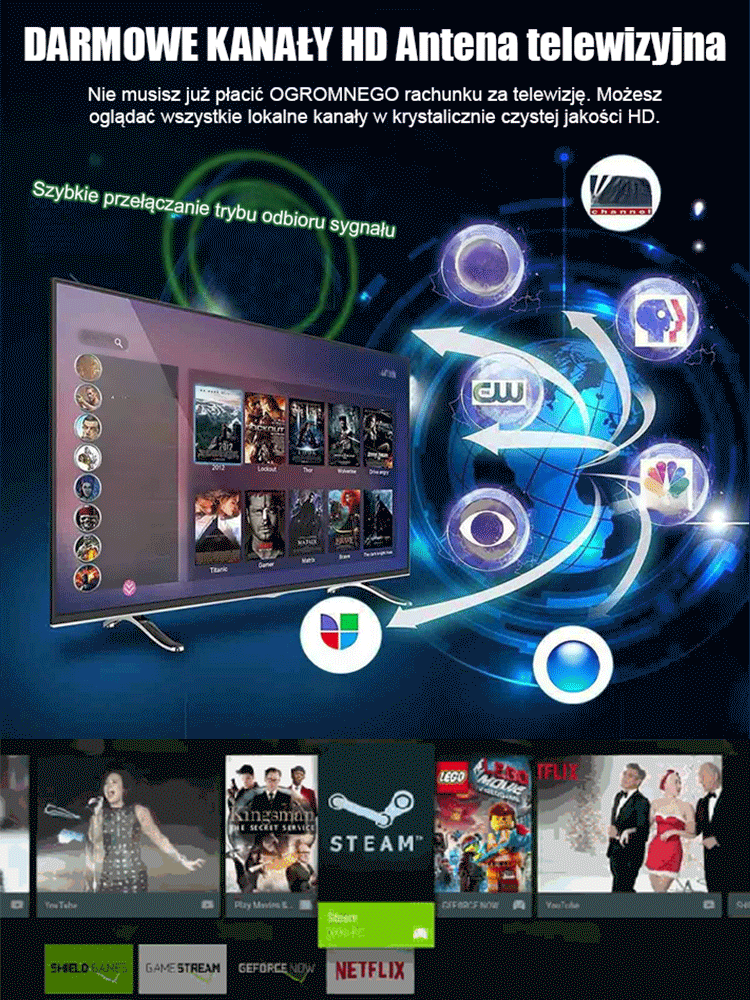 HD cyfrowa antena telewizyjna